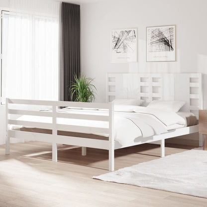 Solid wood bed white pine 160x200 cm
