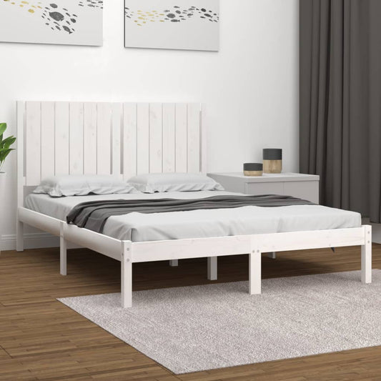 Solid wood bed white pine 140x200 cm