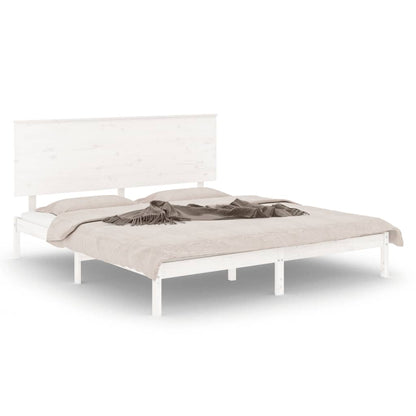 Solid wood bed white 180x200 cm