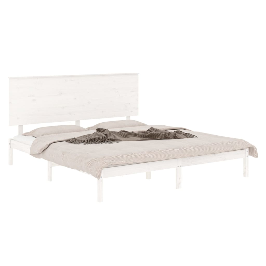 Solid wood bed white 180x200 cm
