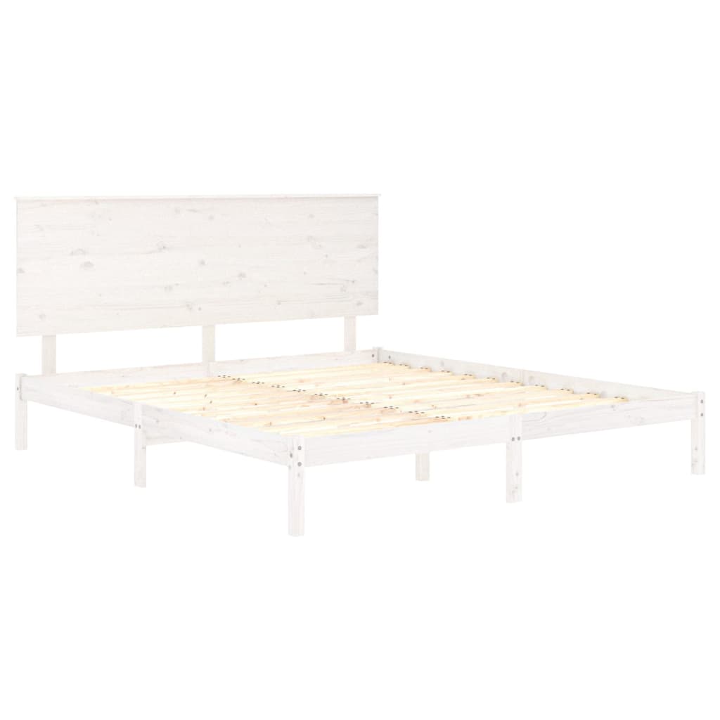 Solid wood bed white 180x200 cm
