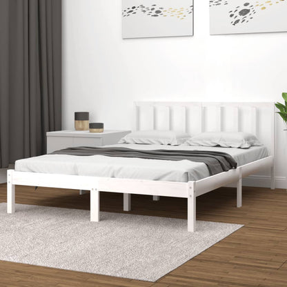 Solid wood bed white pine 140x200 cm