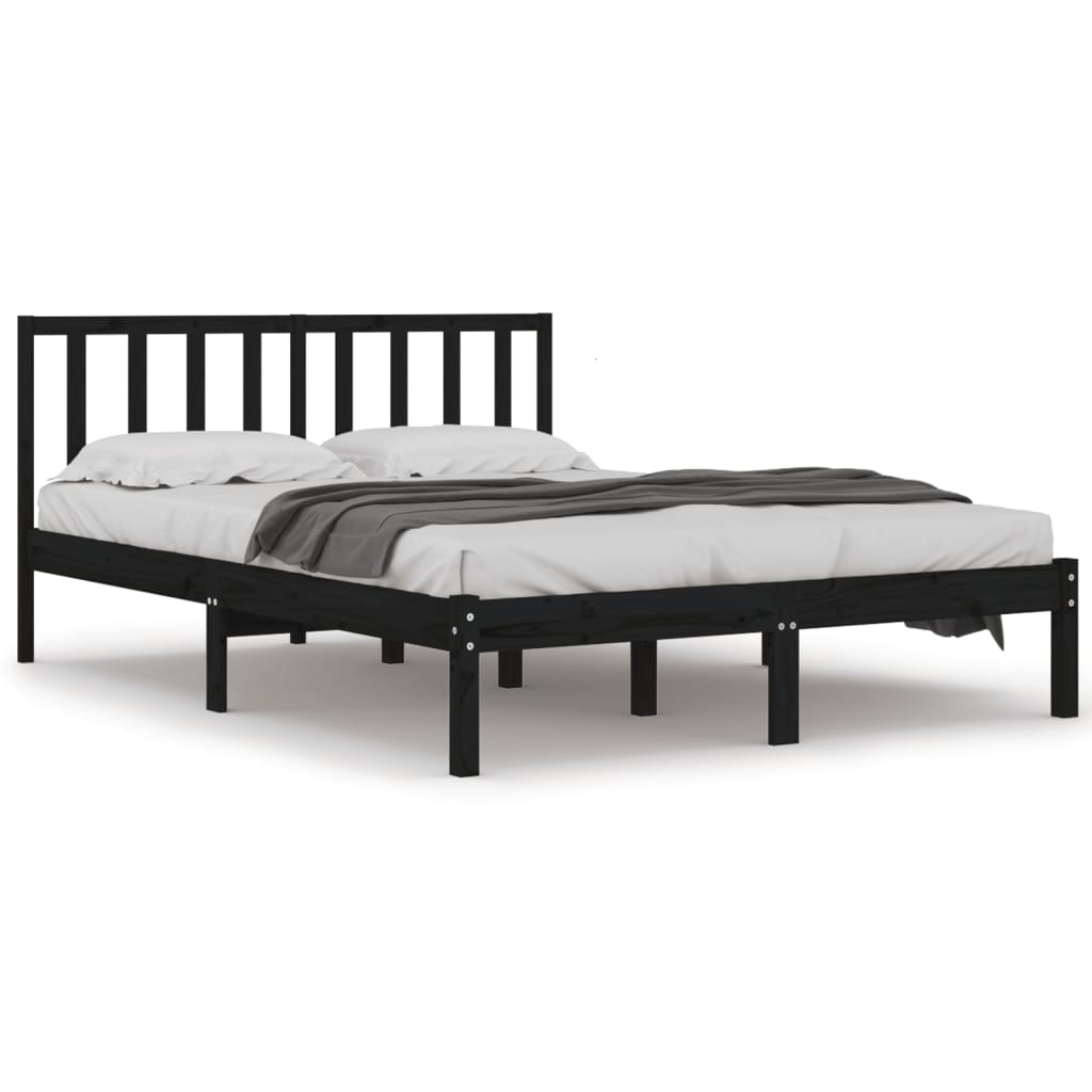Solid wood bed black pine 180x200 cm