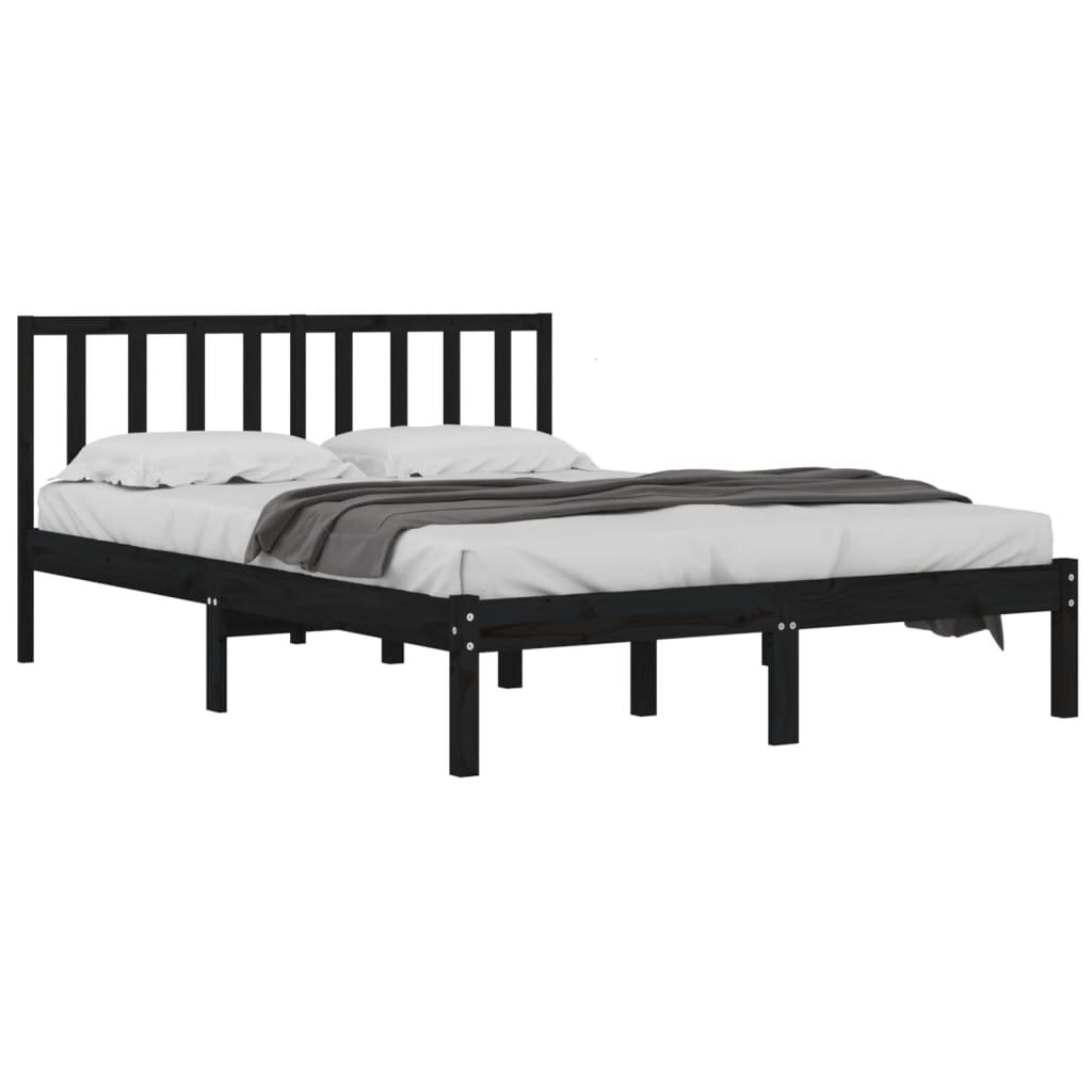 Solid wood bed black pine 180x200 cm