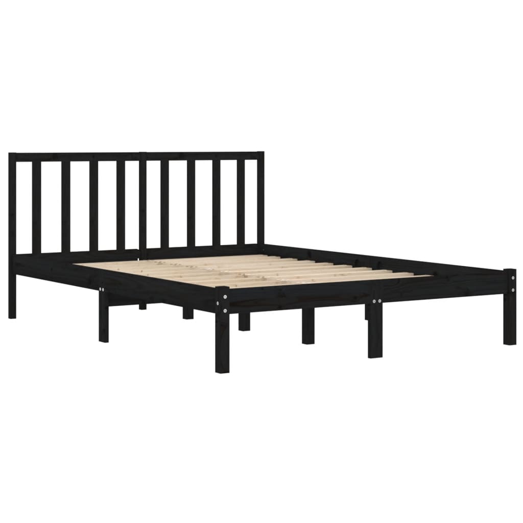 Solid wood bed black pine 180x200 cm