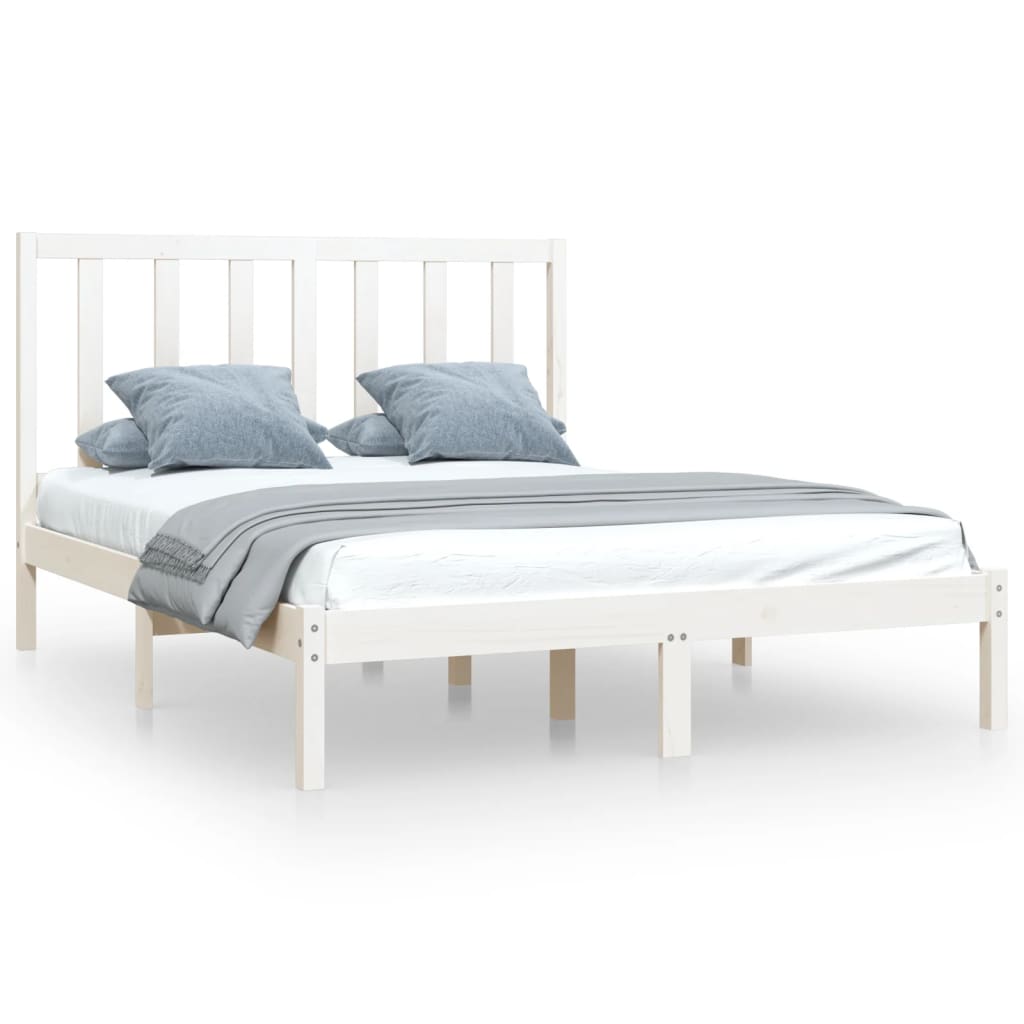 Solid wood bed white pine 140x200 cm