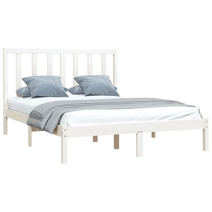 Solid wood bed white pine 140x200 cm