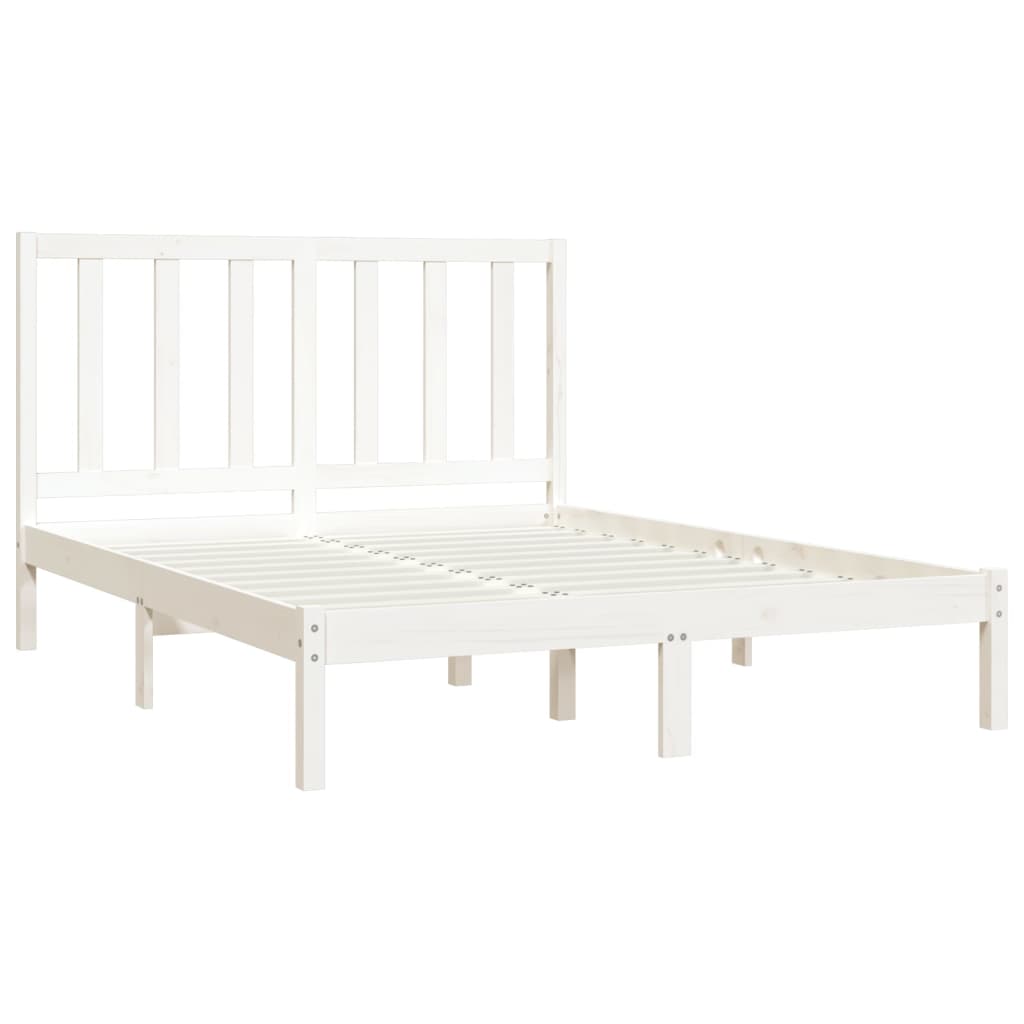 Solid wood bed white pine 140x200 cm