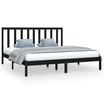 Solid wood bed black pine 180x200 cm
