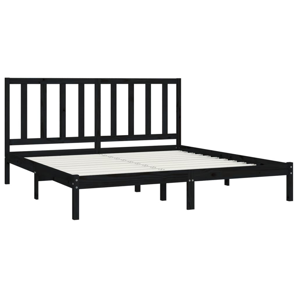 Solid wood bed black pine 180x200 cm