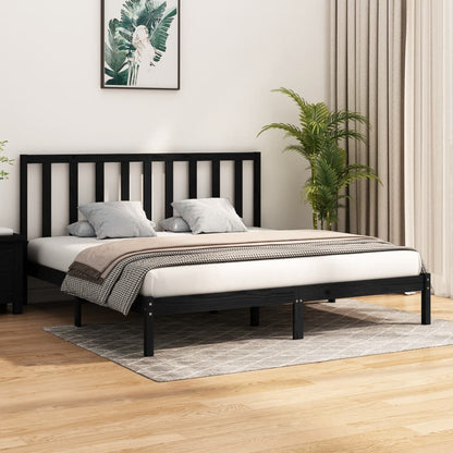 Solid wood bed black pine 180x200 cm
