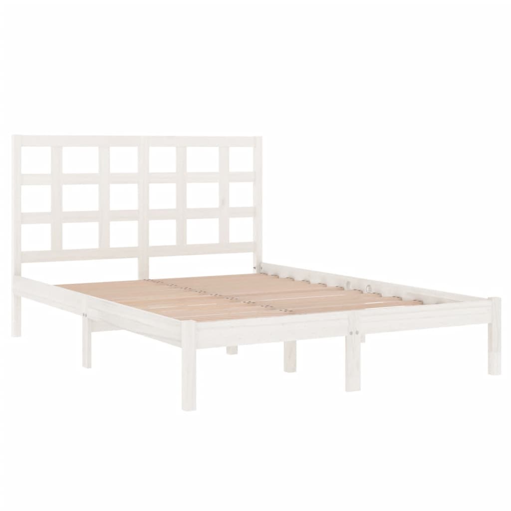 Solid wood bed white 180x200 cm