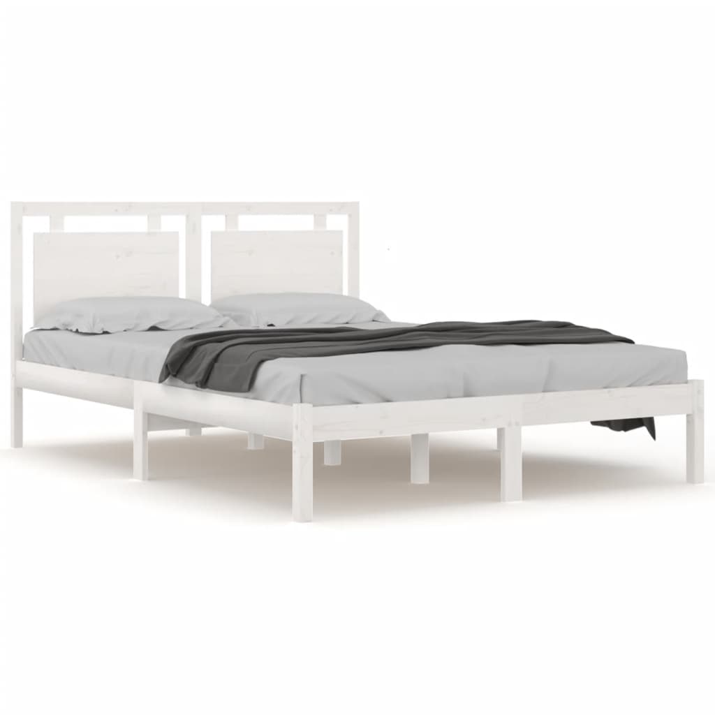 Solid wood bed white 160x200 cm