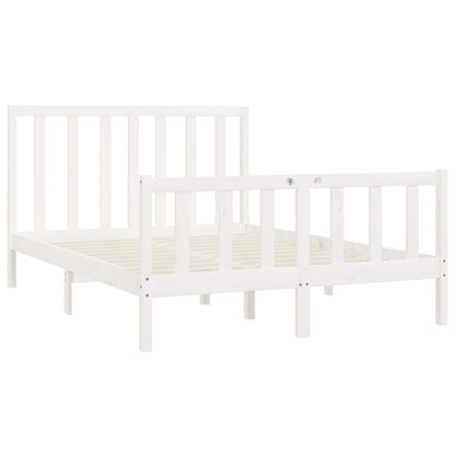 Solid wood bed white 140x200 cm