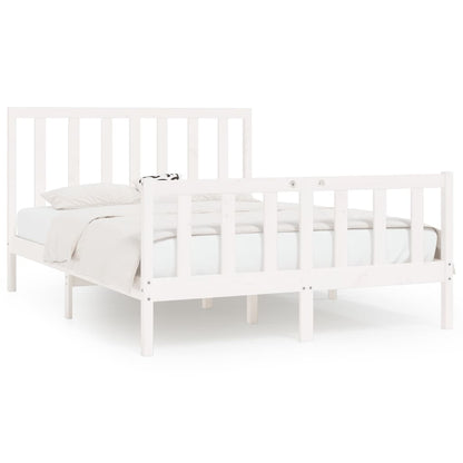 Solid wood bed white 160x200 cm