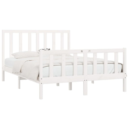 Solid wood bed white 160x200 cm
