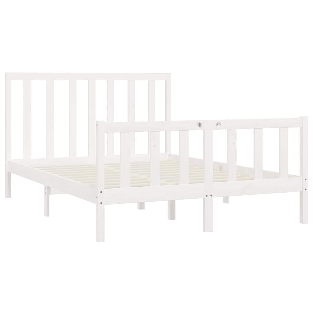 Solid wood bed white 160x200 cm