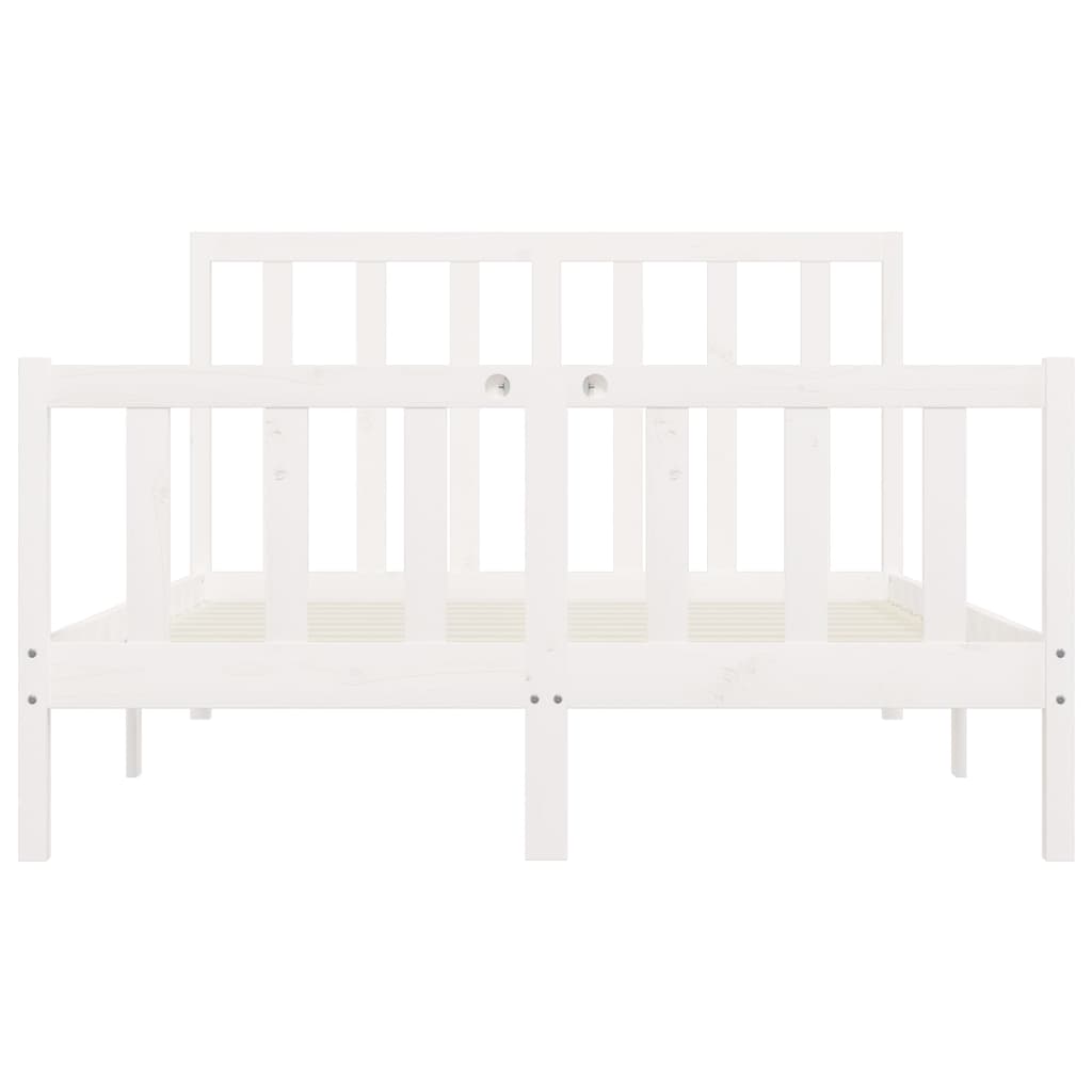 Solid wood bed white 160x200 cm