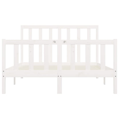 Solid wood bed white 160x200 cm