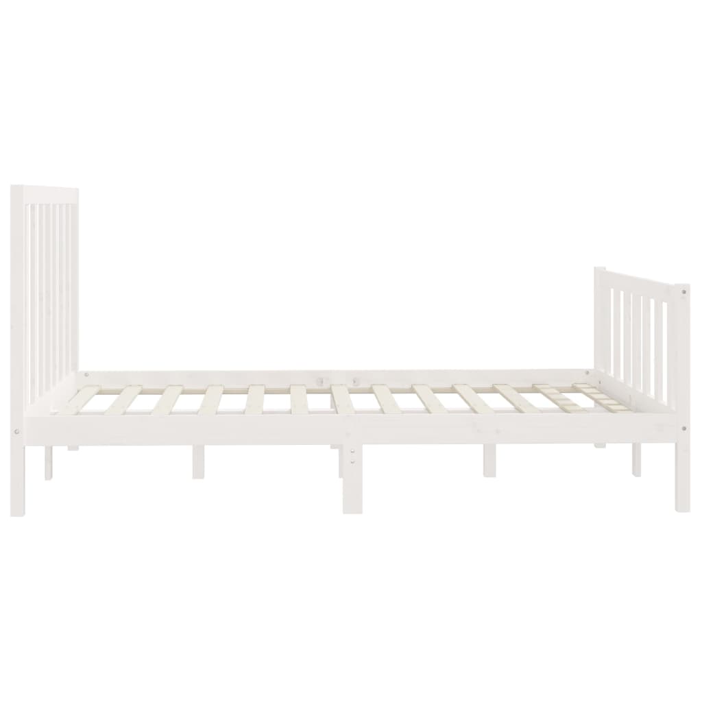 Solid wood bed white 160x200 cm