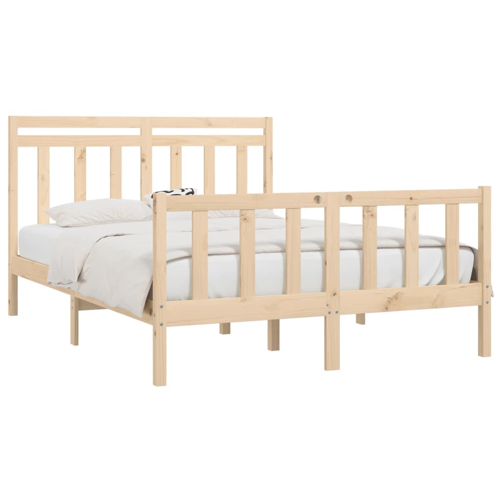 Solid pine bed 140x200 cm