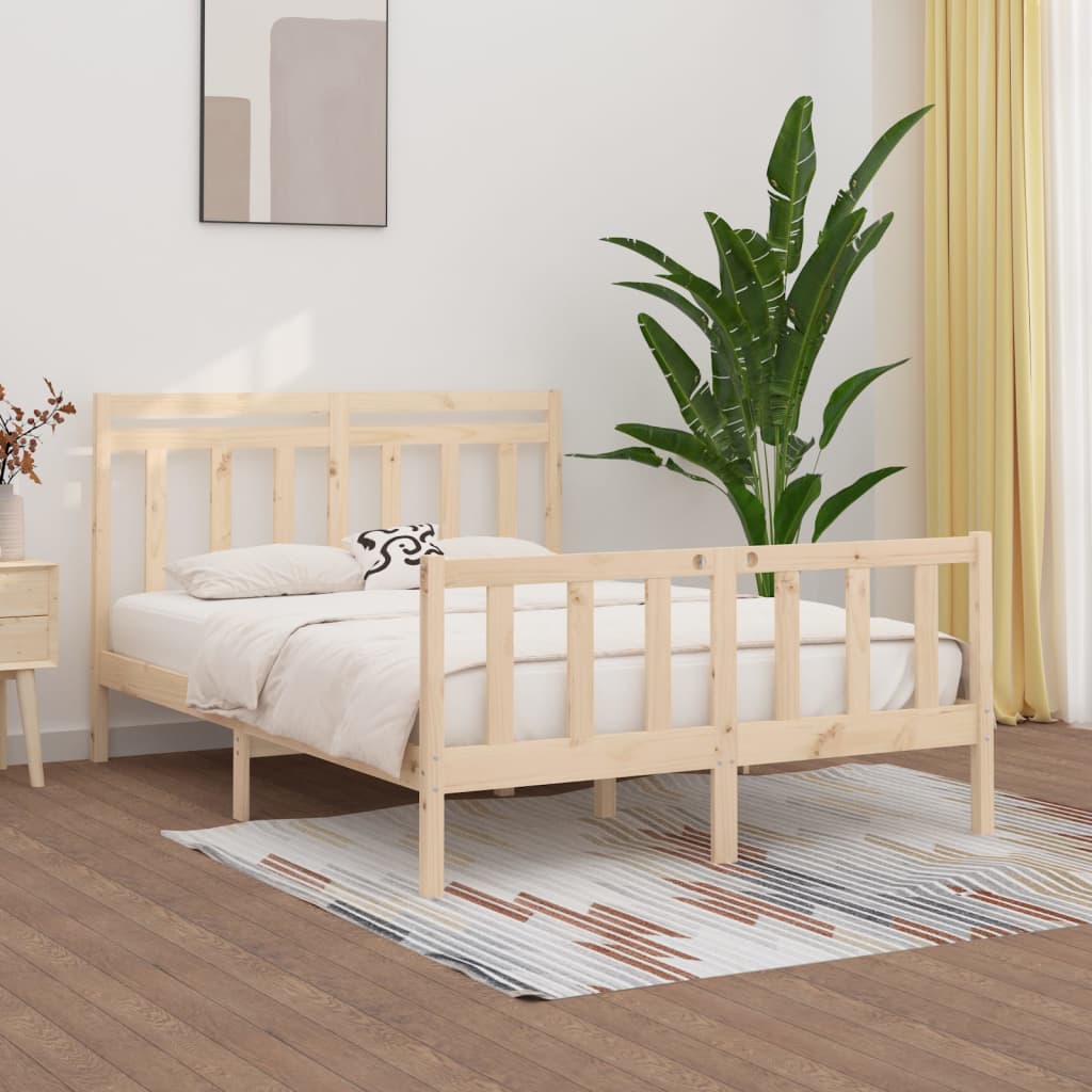 Solid pine bed 140x200 cm
