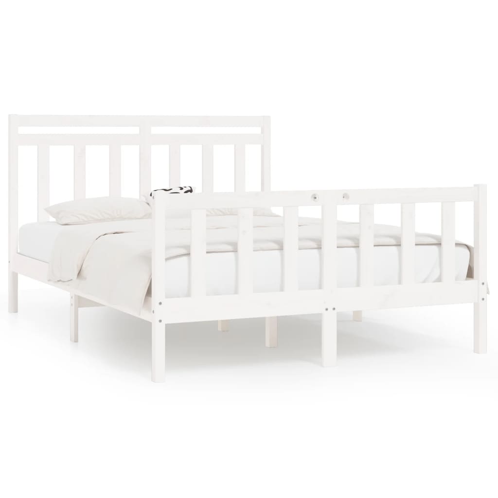 Solid wood bed white pine 140x200 cm