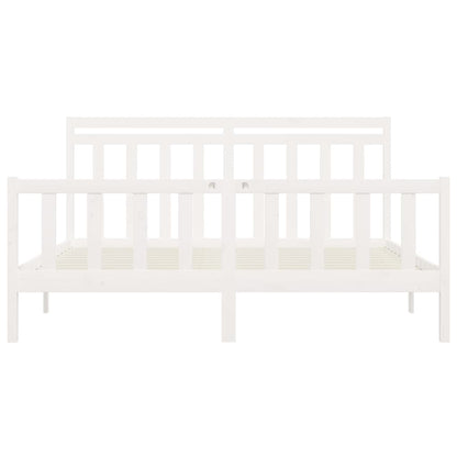 Massivholzbett Weiß Kiefer 200x200 cm