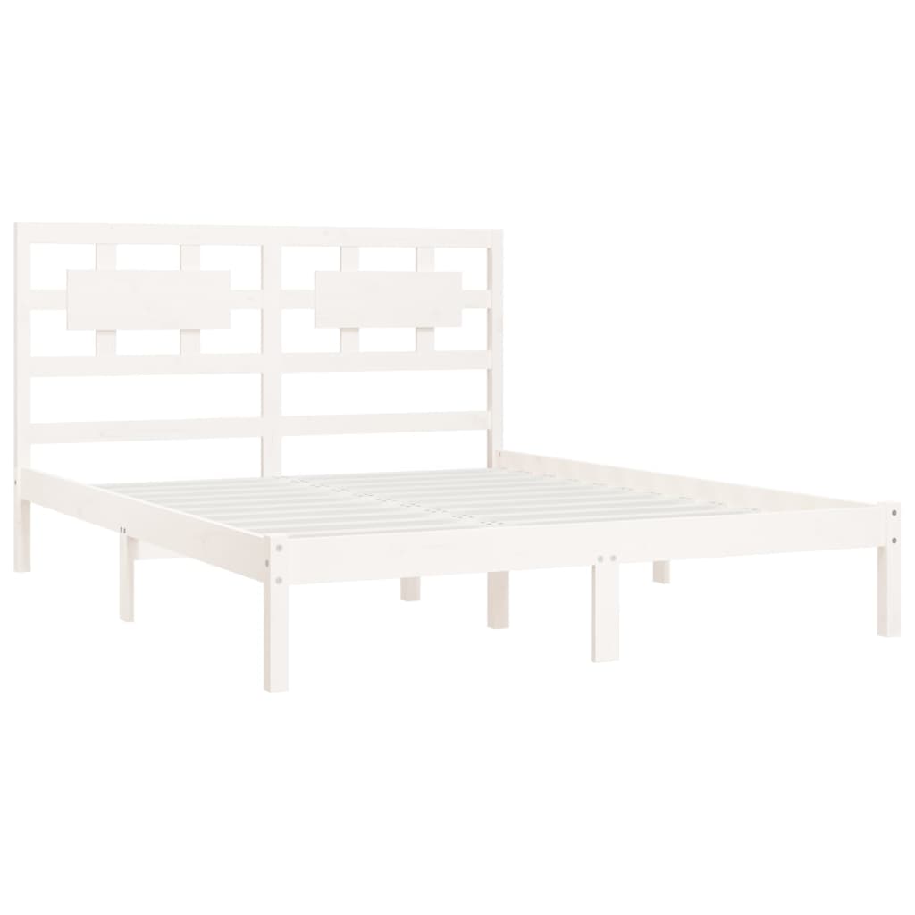 Solid wood bed white pine 140x200 cm