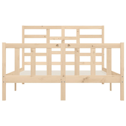 Solid pine bed 140x200 cm
