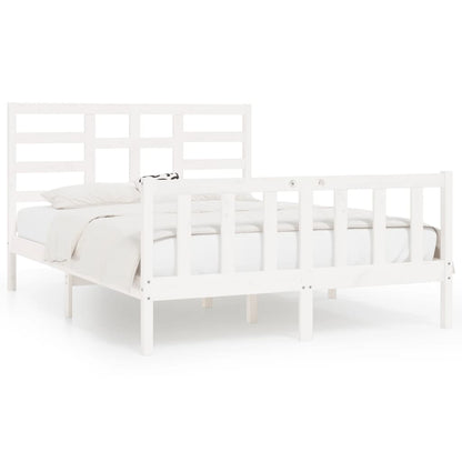 Solid wood bed white pine 140x200 cm