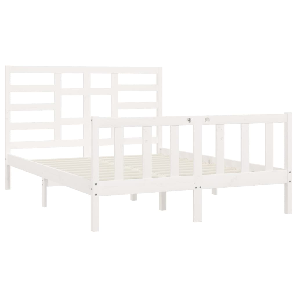 Solid wood bed white pine 140x200 cm