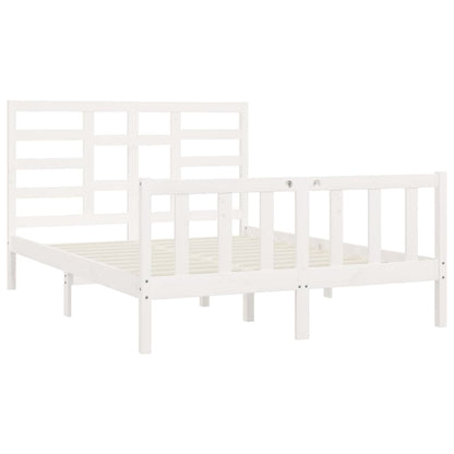 Solid wood bed white pine 140x200 cm