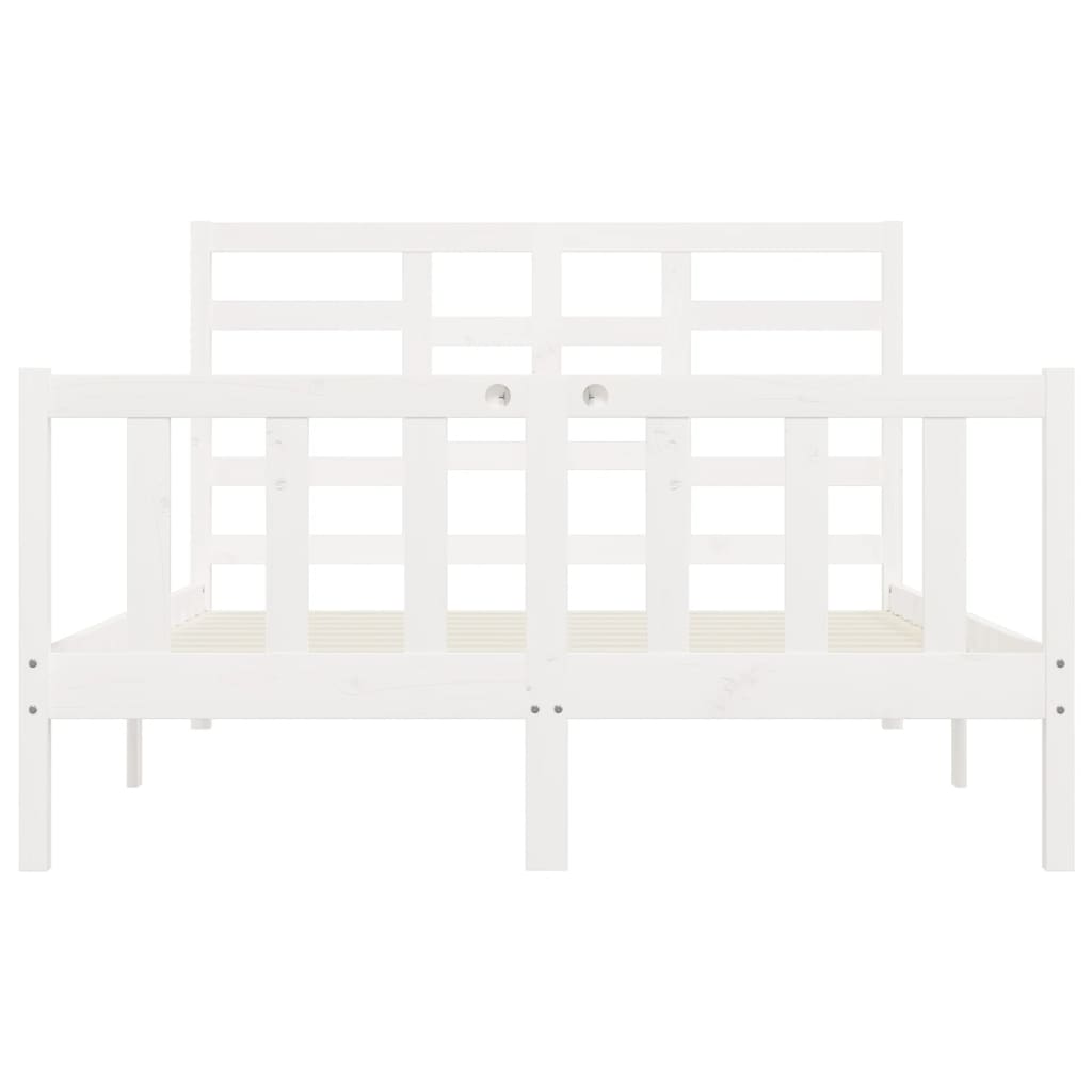 Solid wood bed white pine 140x200 cm