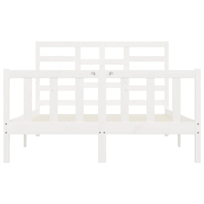 Solid wood bed white pine 140x200 cm