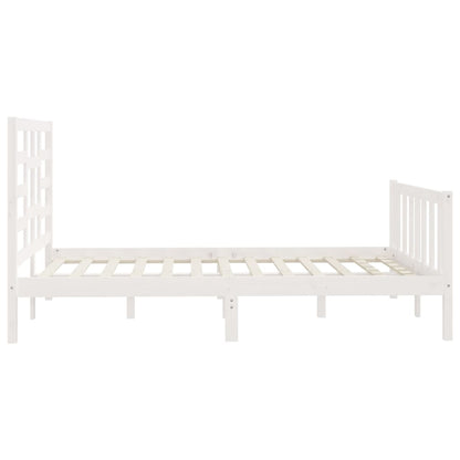 Solid wood bed white pine 140x200 cm