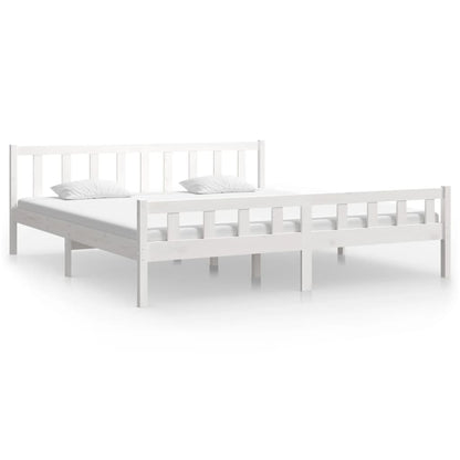 Solid wood bed white 160x200 cm
