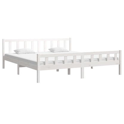 Solid wood bed white 160x200 cm