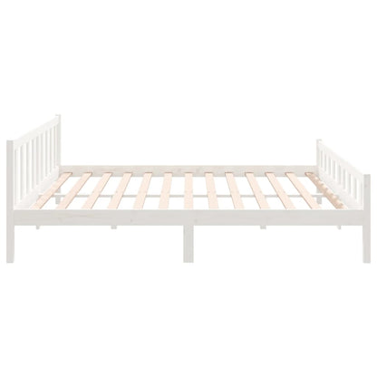 Solid wood bed white 160x200 cm
