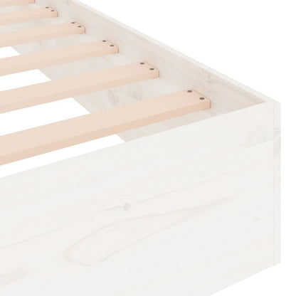 Solid wood bed white 200x200 cm