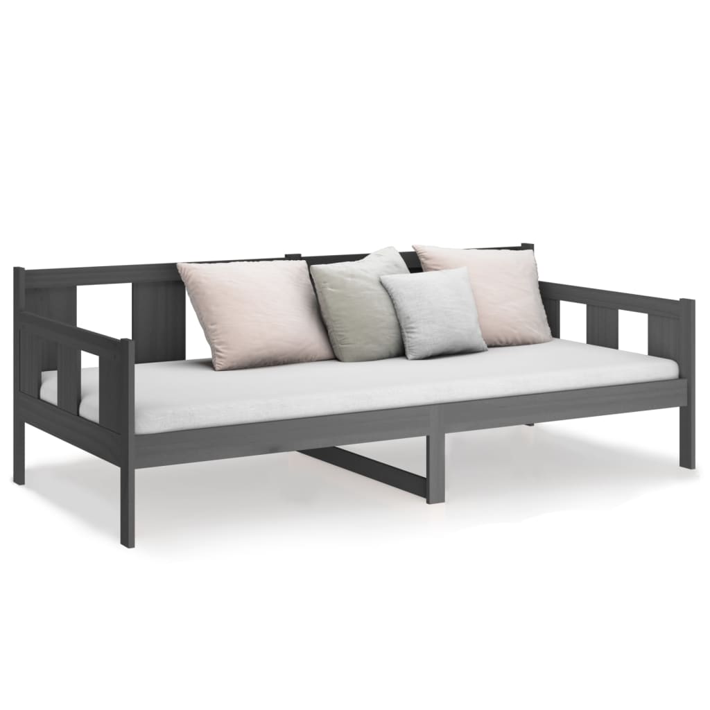 Daybed grey solid pine 80x200 cm