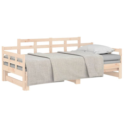 Daybed extendable solid pine 2x(80x200) cm