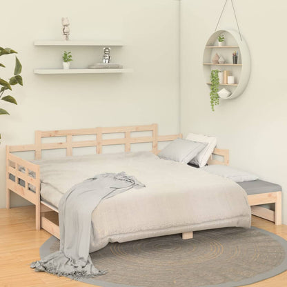 Daybed extendable solid pine 2x(80x200) cm