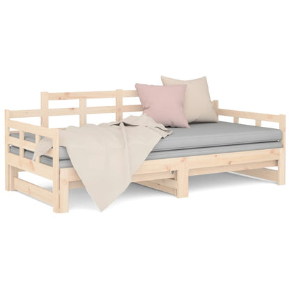 Daybed extendable solid pine 2x(80x200) cm