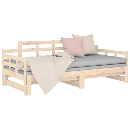 Daybed extendable solid pine 2x(80x200) cm