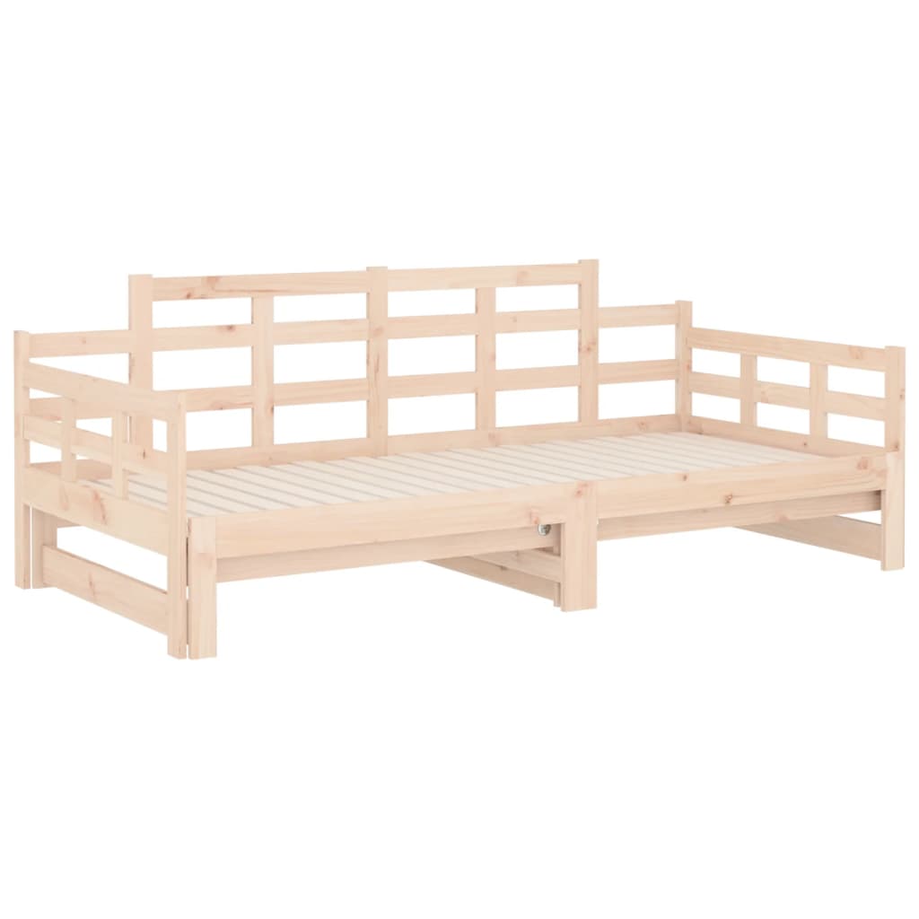 Daybed extendable solid pine 2x(80x200) cm