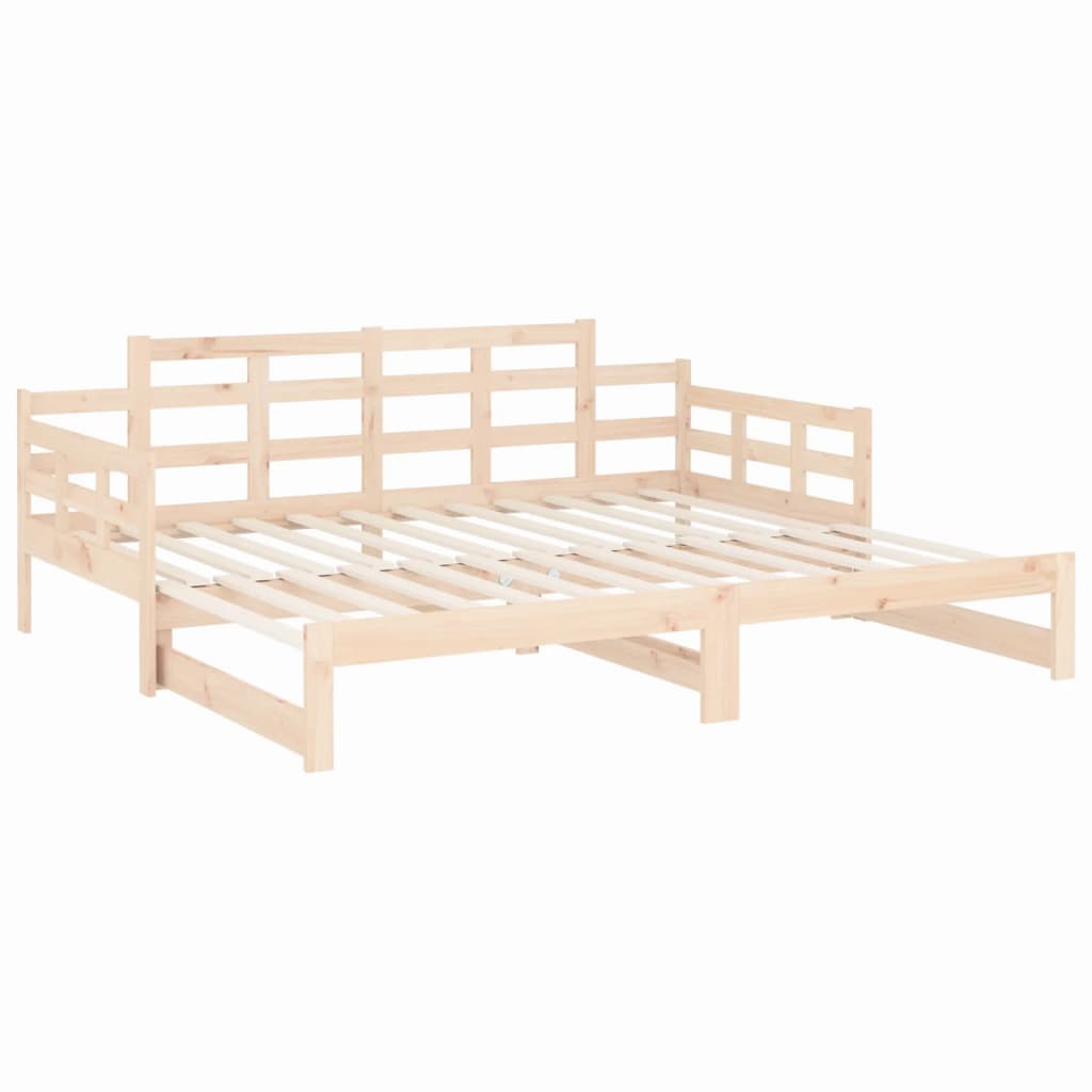 Daybed extendable solid pine 2x(80x200) cm