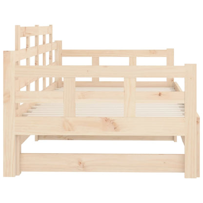 Daybed extendable solid pine 2x(80x200) cm
