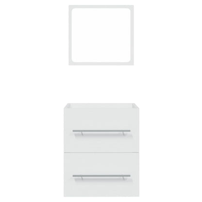 Badschrank mit Spiegel Weiß 41x38,5x48 cm