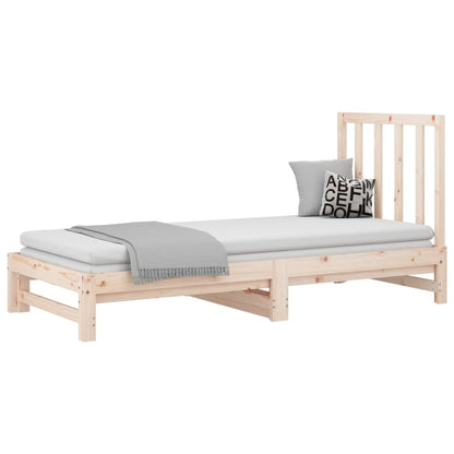 Daybed extendable 2x(90x200) cm solid pine wood